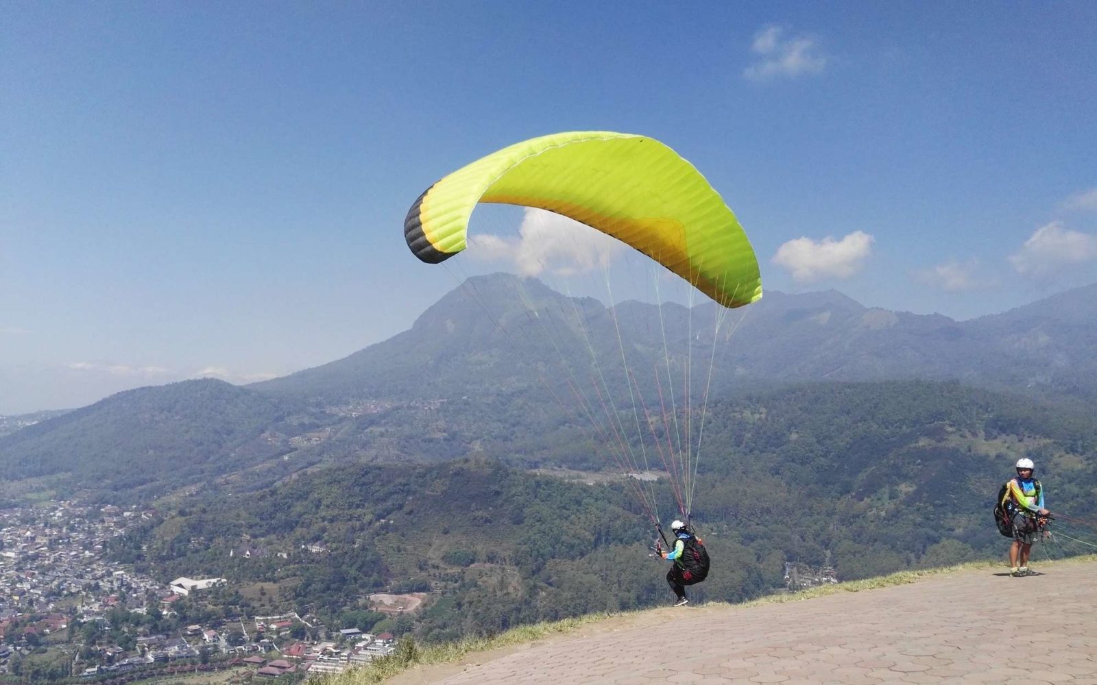 Paragliding at Mount Banyak Batu Malang
